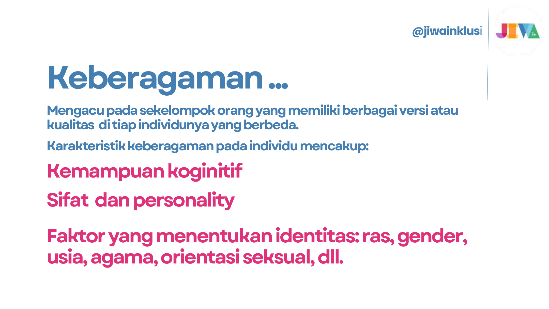 Slide 5 dari presentasi Diversity, Equity, and Inclusion (DEI): Dari Stigma ke Dukungan
