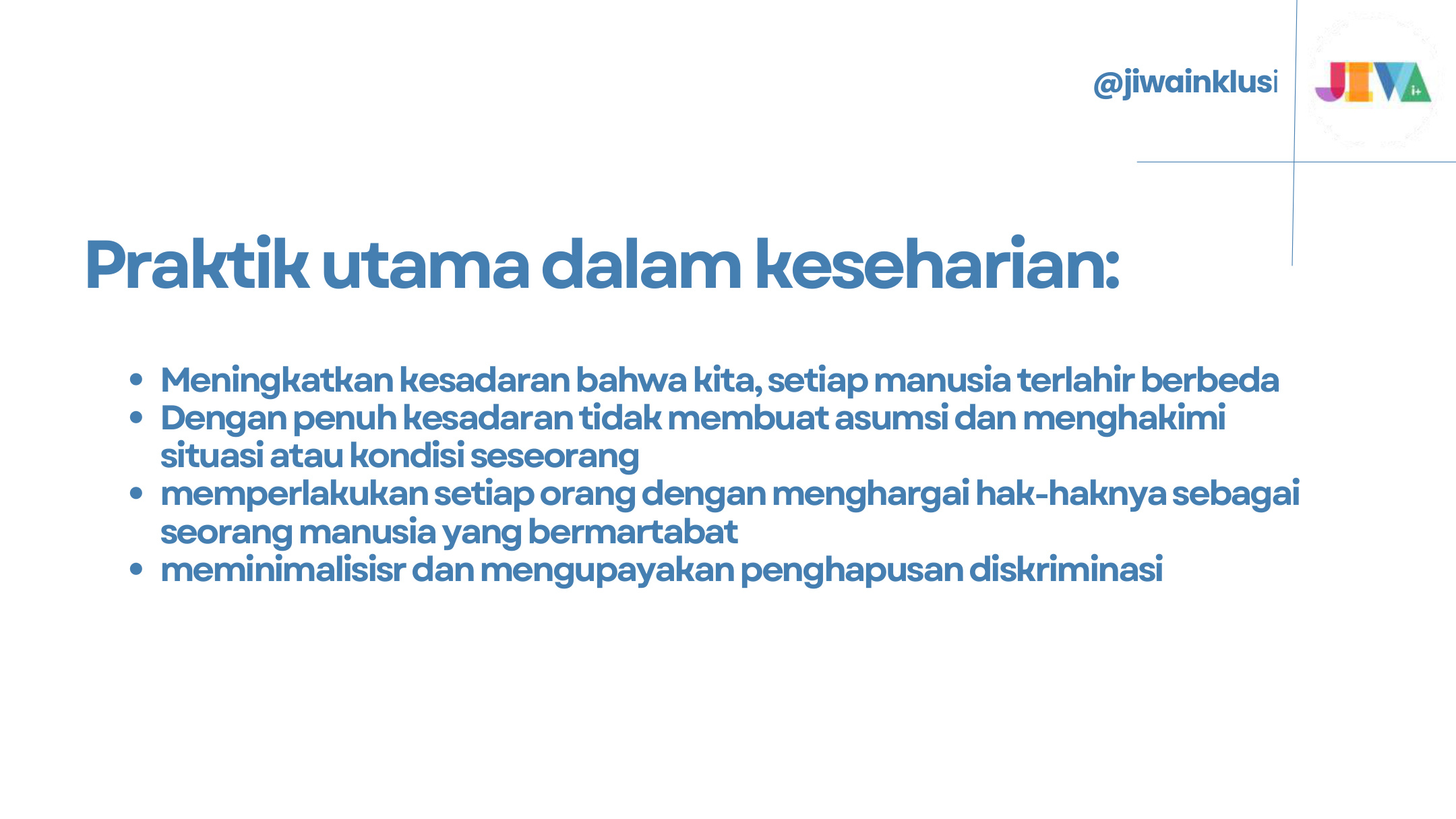 Slide 13 dari presentasi Diversity, Equity, and Inclusion (DEI): Dari Stigma ke Dukungan